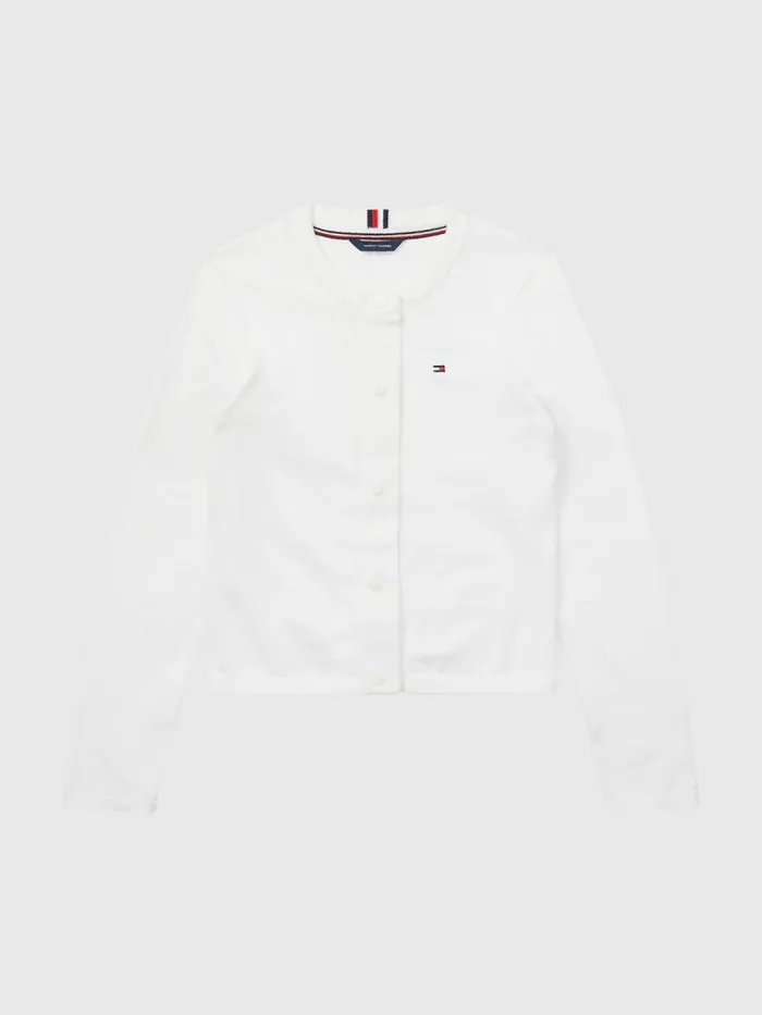 Tommy Hilfiger Adaptive Stretch Cardigan Classic White Girls Jumpers and Cardigans Fashion Tommy Hilfiger Adaptive Stretch Cardigan Classic White Girls Jumpers and Cardigans Fashion