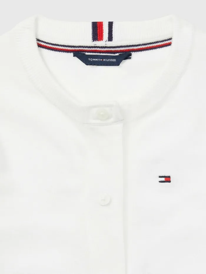 Tommy Hilfiger Adaptive Stretch Cardigan Classic White Girls Jumpers and Cardigans Fashion