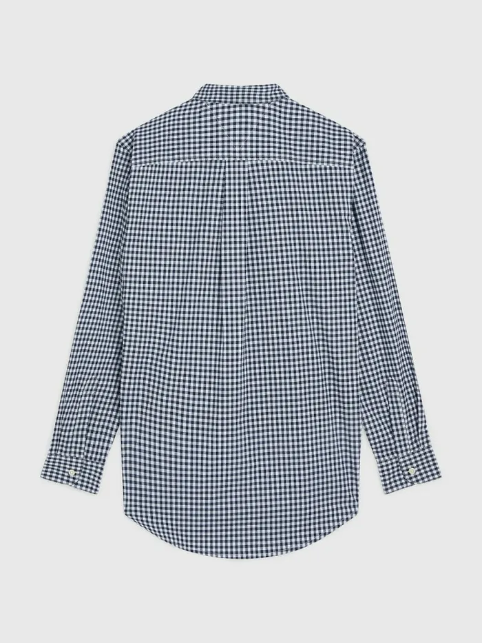 Tommy Hilfiger Adaptive Stretch Check Custom Fit Shirt Sky Captain Mens Tommy Adaptive