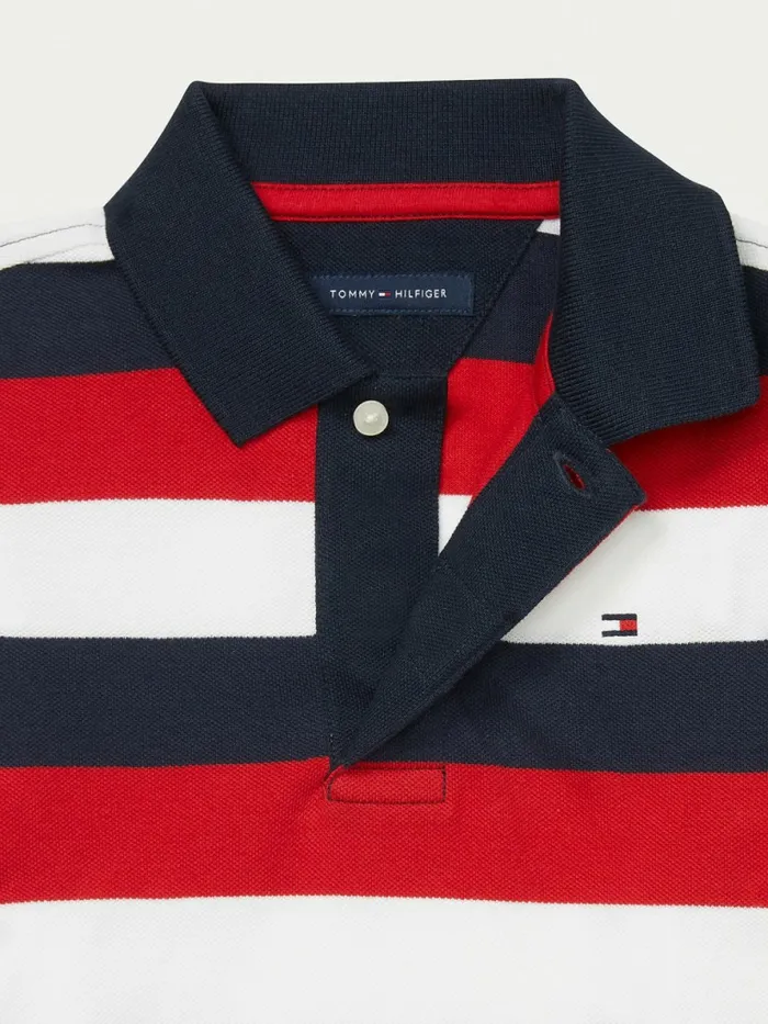 Tommy Hilfiger Adaptive Stripe Polo Sky Captain Boys TShirts and Polos Gift Ideas