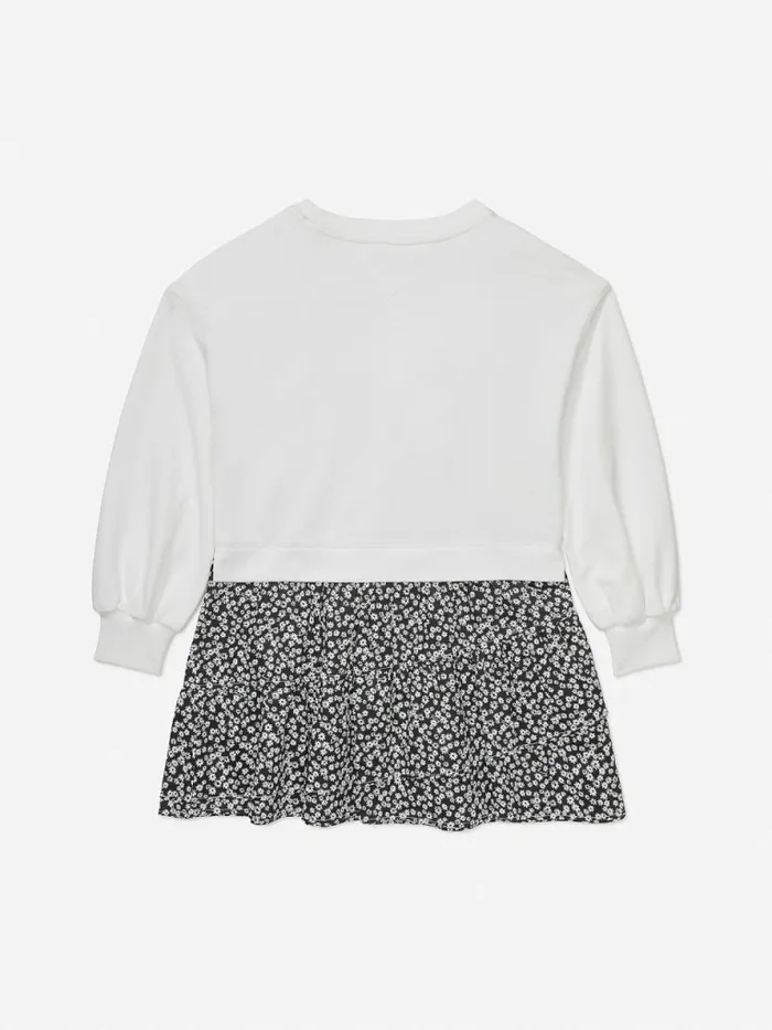 Tommy Hilfiger Adaptive Sweatshirt Dress Th Deep Blackmulti Girls Dresses On Sale