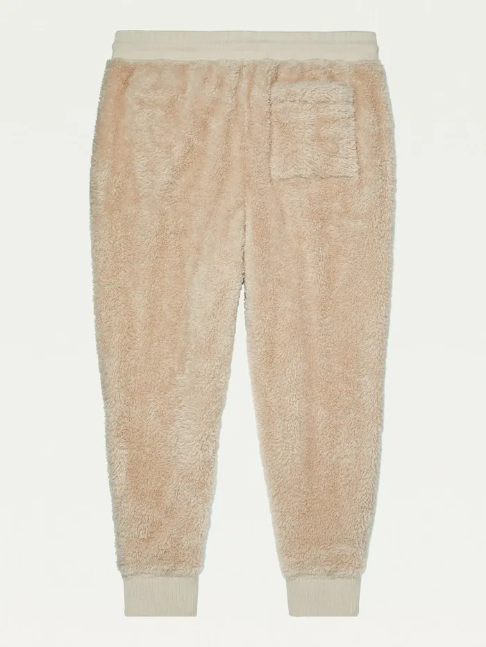 Tommy Hilfiger Adaptive Tommy Badge Fleece Joggers Oatmeal Mens Tommy Adaptive