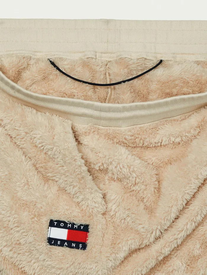 Tommy Hilfiger Adaptive Tommy Badge Fleece Joggers Oatmeal Mens Tommy Adaptive