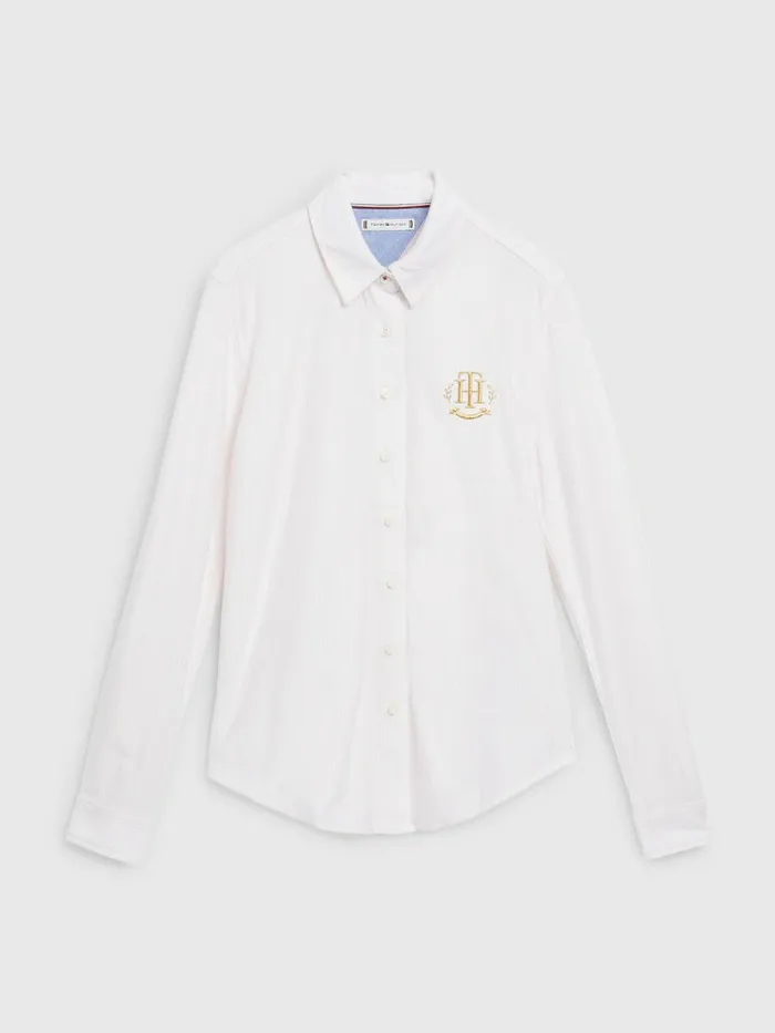 Tommy Hilfiger Adaptive Tommy Icons Stripe Knit Shirt Almost PinkMulti Womens Tommy Adaptive Tommy Hilfiger Adaptive Tommy Icons Stripe Knit Shirt Almost PinkMulti Womens Tommy Adaptive