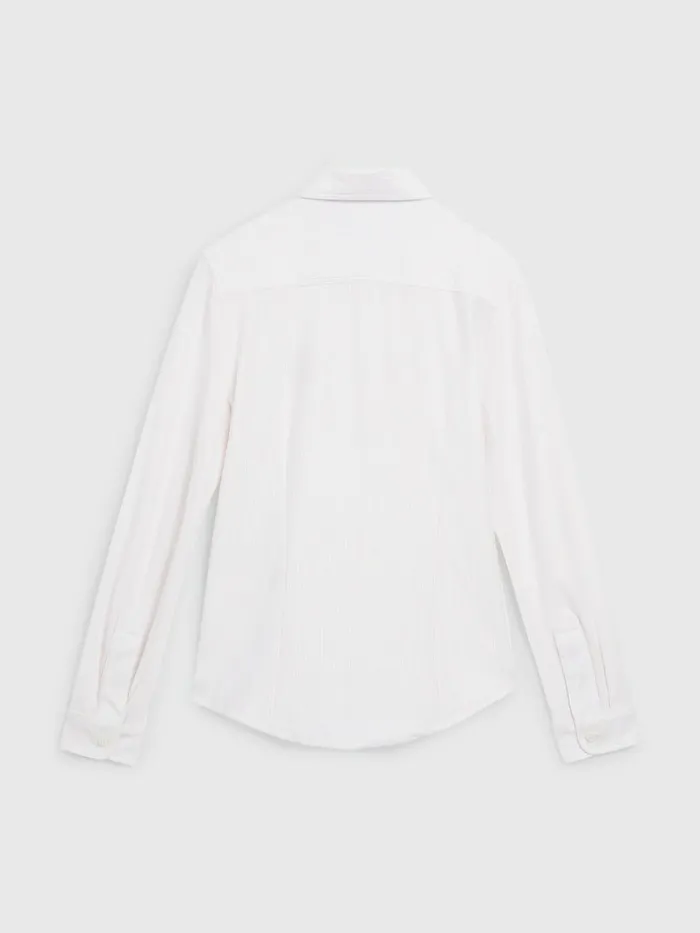 Tommy Hilfiger Adaptive Tommy Icons Stripe Knit Shirt Almost PinkMulti Womens Tommy Adaptive