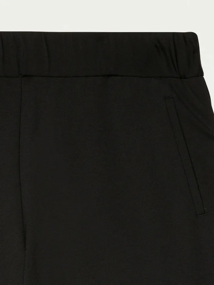 Tommy Hilfiger Adaptive Wide Leg Cropped Trousers Th Deep Black Womens Tommy Adaptive