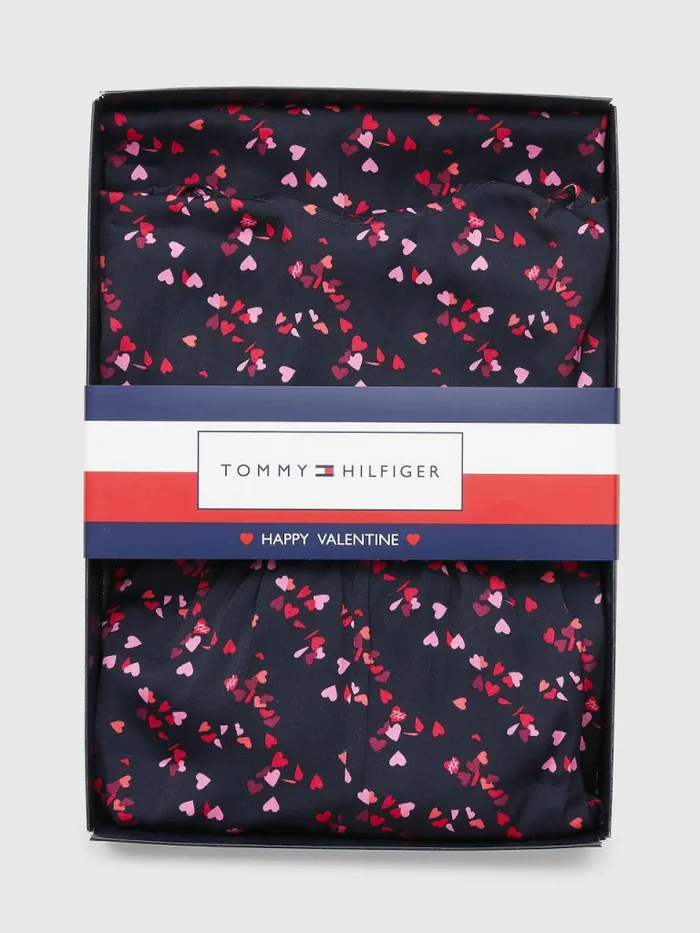 Tommy Hilfiger All Over Print Cami And Shorts Set Flutter Hearts Womens Lounge and Nightwear Gift 4 You
