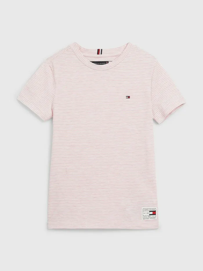 Tommy Hilfiger AllOver Stripe TShirt Broadway Pink Stripe Boys TShirts and Polos On Sale Tommy Hilfiger AllOver Stripe TShirt Broadway Pink Stripe Boys TShirts and Polos On Sale
