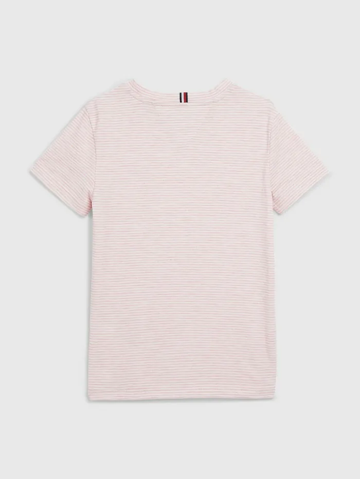 Tommy Hilfiger AllOver Stripe TShirt Broadway Pink Stripe Boys TShirts and Polos On Sale