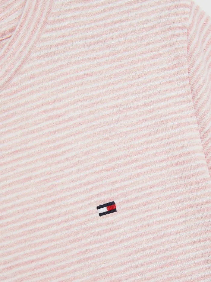 Tommy Hilfiger AllOver Stripe TShirt Broadway Pink Stripe Boys TShirts and Polos On Sale