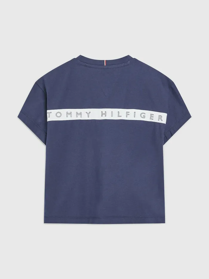 Tommy Hilfiger Back Logo TShirt Twilight Navy Girls Tops and TShirts Near Me