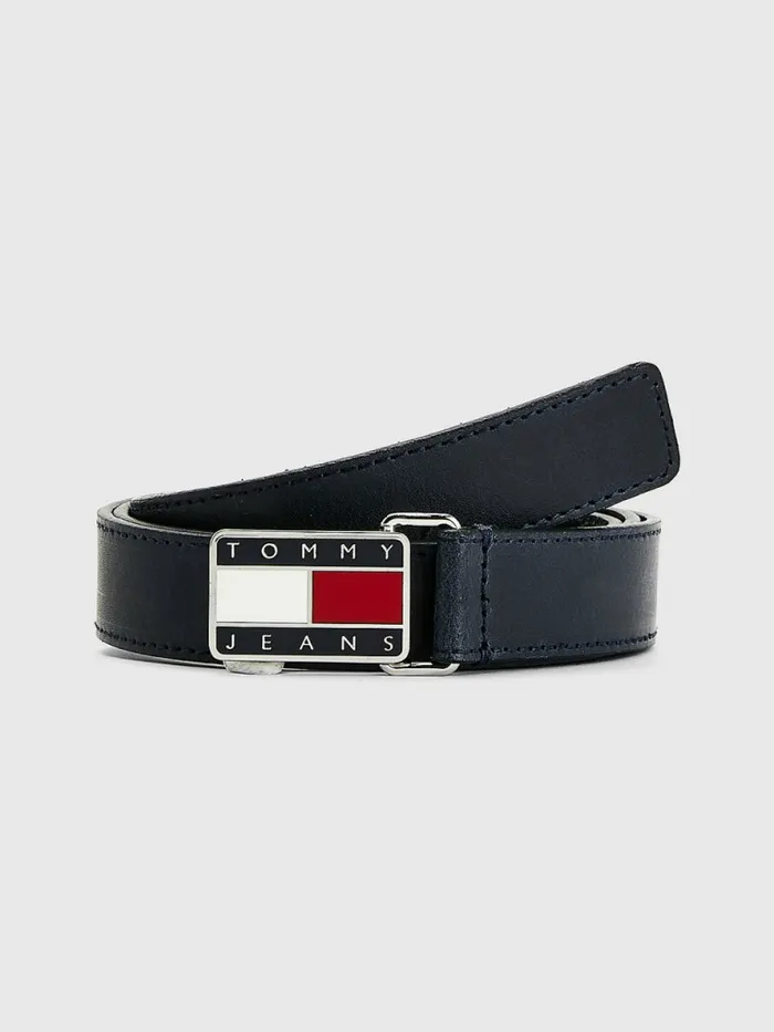 Tommy Hilfiger Badge Plaque Belt Twilight Navy Womens Belts For Sale
