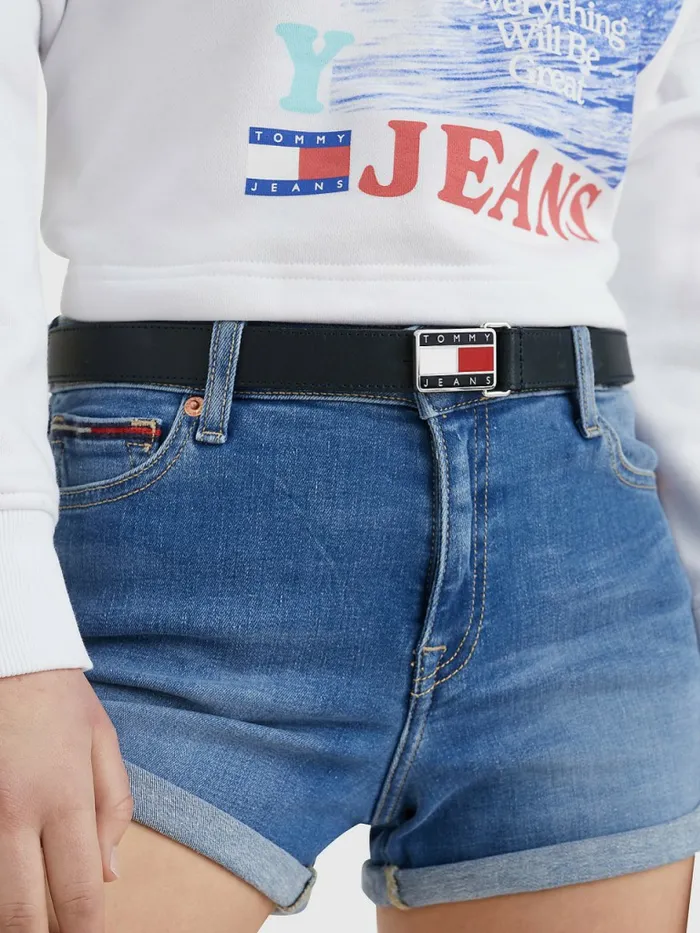 Tommy Hilfiger Badge Plaque Belt Twilight Navy Womens Belts For Sale