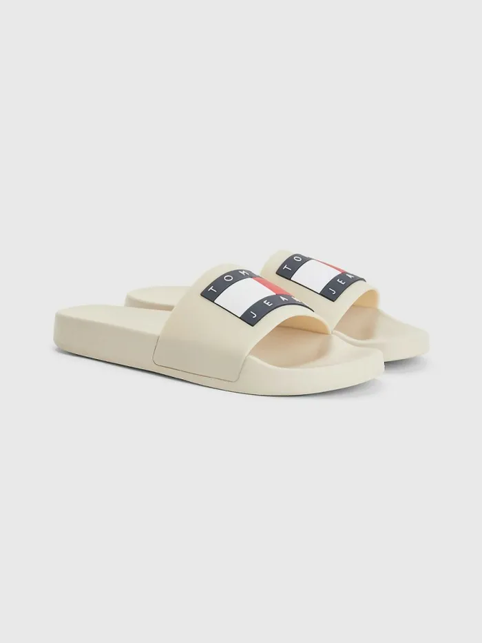 Tommy Hilfiger Badge Slides Savannah Sand Womens Sandals Popular