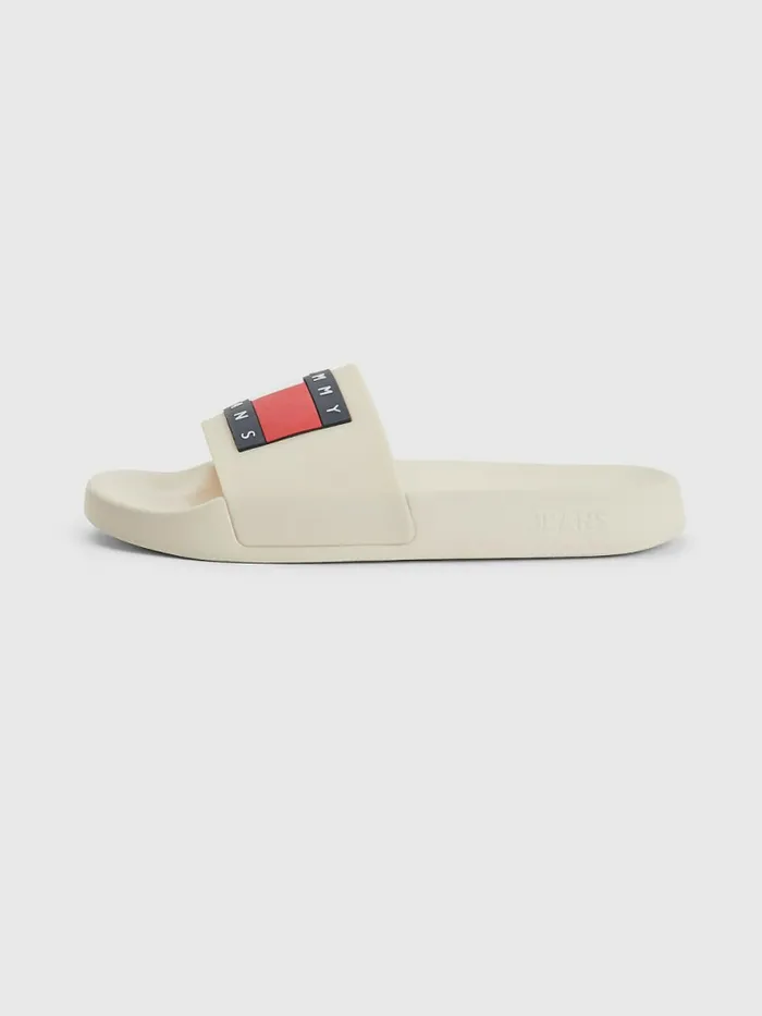Tommy Hilfiger Badge Slides Savannah Sand Womens Sandals Popular