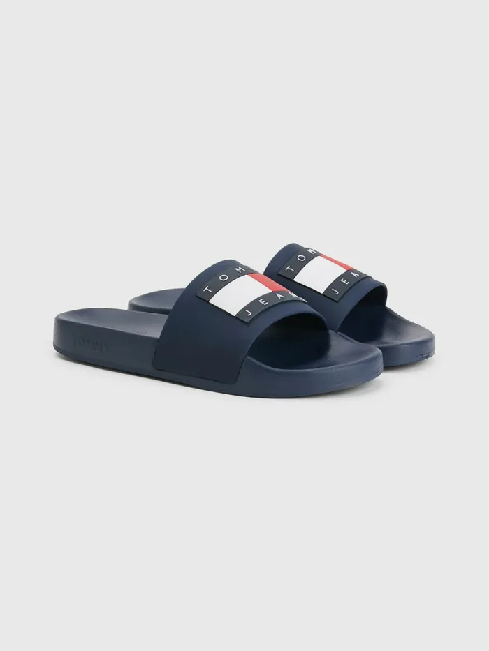 Tommy Hilfiger Badge Slides Twilight Navy Womens Sandals Gift 4 You