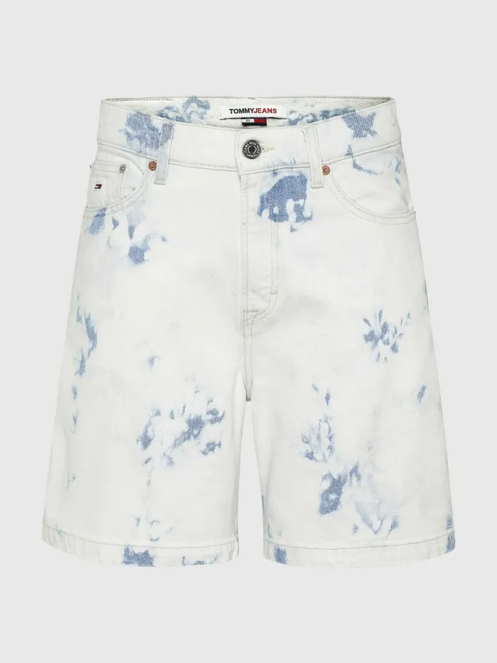 Tommy Hilfiger Betsy Acid Wash Bermuda Shorts Denim Color Womens Shorts On Sale