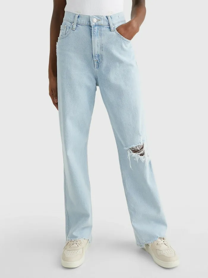 Tommy Hilfiger Betsy Mid Rise Loose Distressed Jeans Denim Light Womens Jeans Gift Ideas Tommy Hilfiger Betsy Mid Rise Loose Distressed Jeans Denim Light Womens Jeans Gift Ideas
