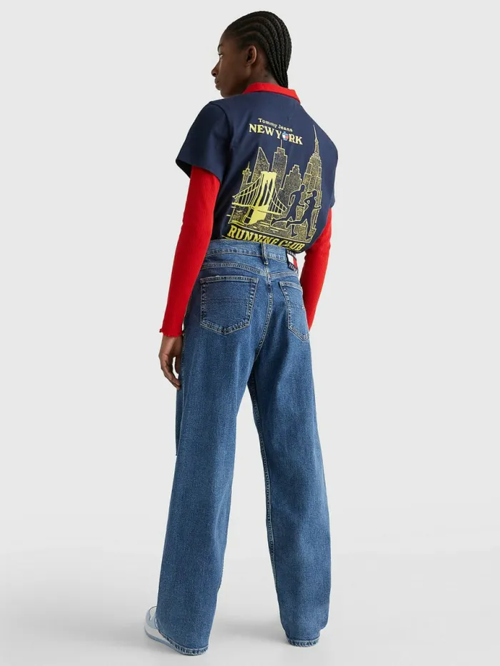 Tommy Hilfiger Betsy Mid Rise Relaxed Distressed Jeans Denim Medium Womens Jeans Gift for Friend