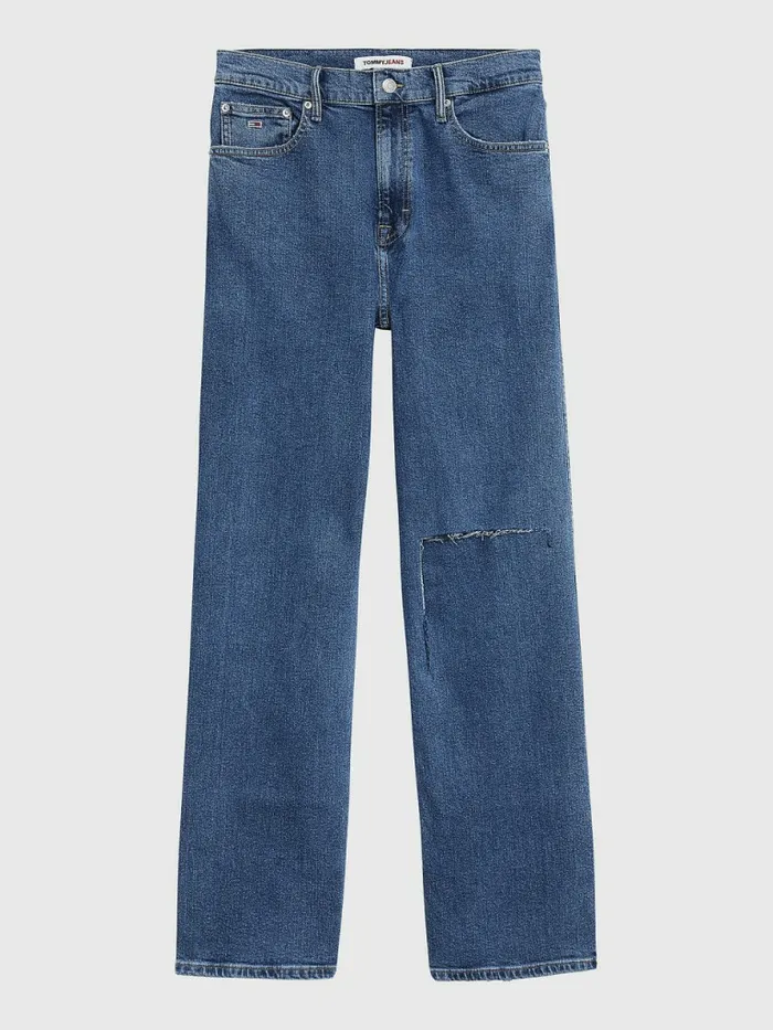 Tommy Hilfiger Betsy Mid Rise Relaxed Distressed Jeans Denim Medium Womens Jeans Gift for Friend