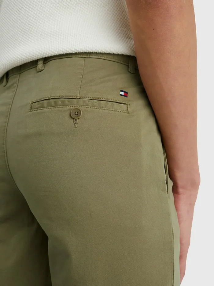 Tommy Hilfiger Bleecker Satin Slim Fit Chinos Woodridge Mens Trousers