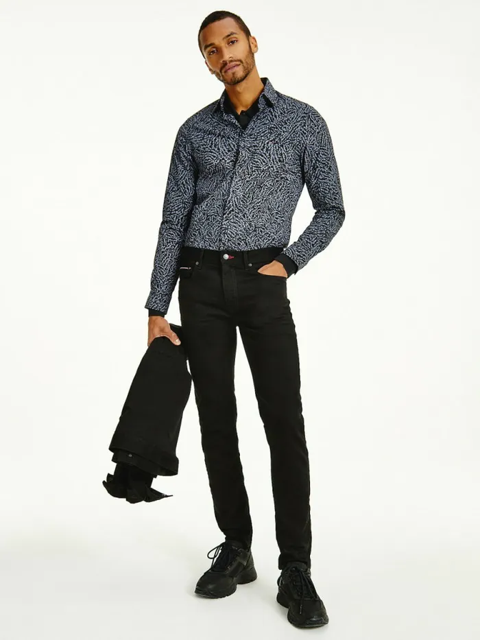 Tommy Hilfiger Bleecker Slim Black Jeans Tate Stay Black Mens Jeans Online