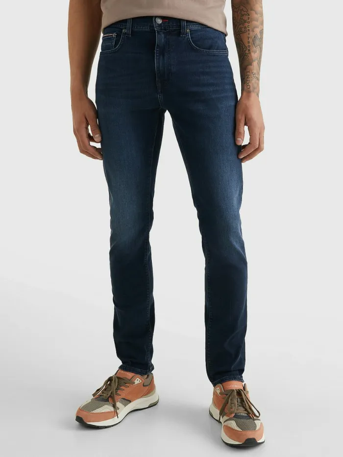 Tommy Hilfiger Bleecker Slim Faded Jeans Iowa Blue Black Mens Jeans Near Me