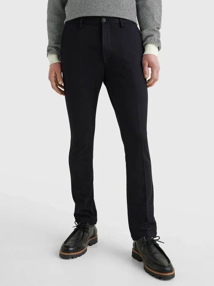 Tommy Hilfiger Bleecker Slim Fit Th Flex Trousers Desert Sky Mens Trousers