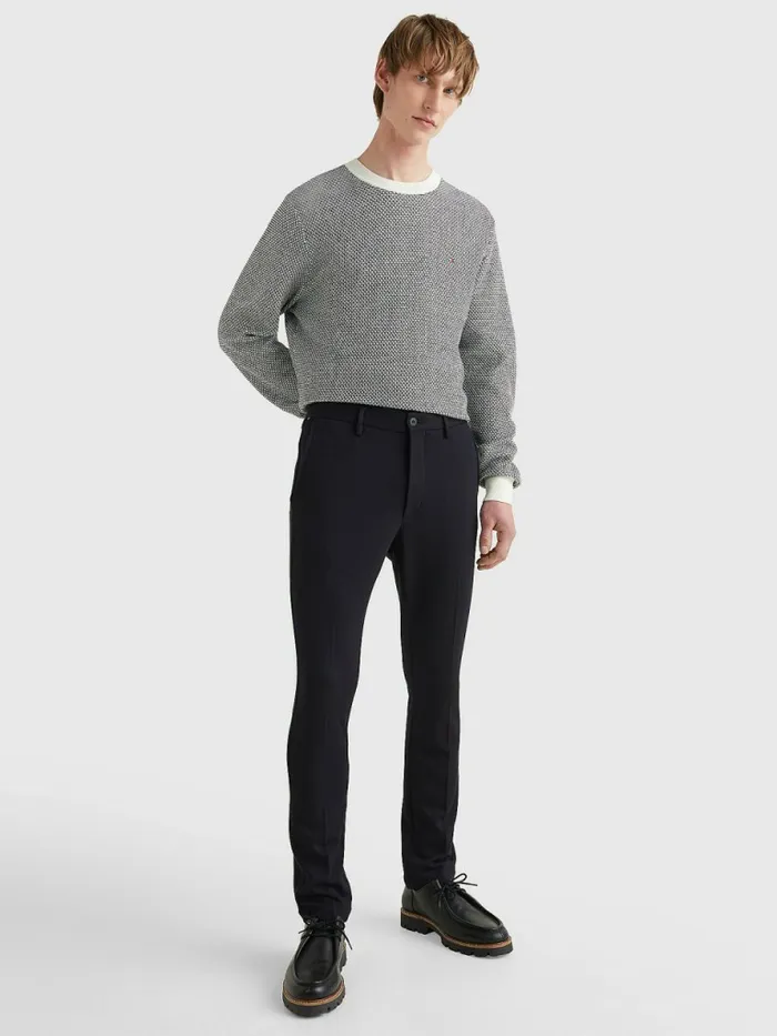 Tommy Hilfiger Bleecker Slim Fit Th Flex Trousers Desert Sky Mens Trousers