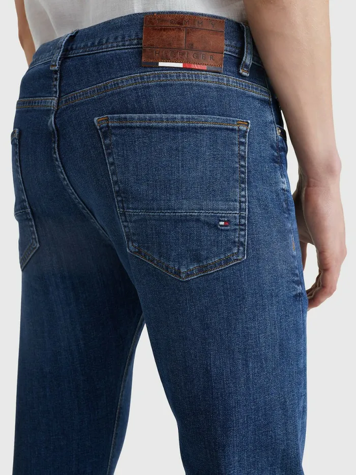 Tommy Hilfiger Bleecker Slim Th Flex Faded Jeans Oregon Indigo Mens Plus Size Clothing Online
