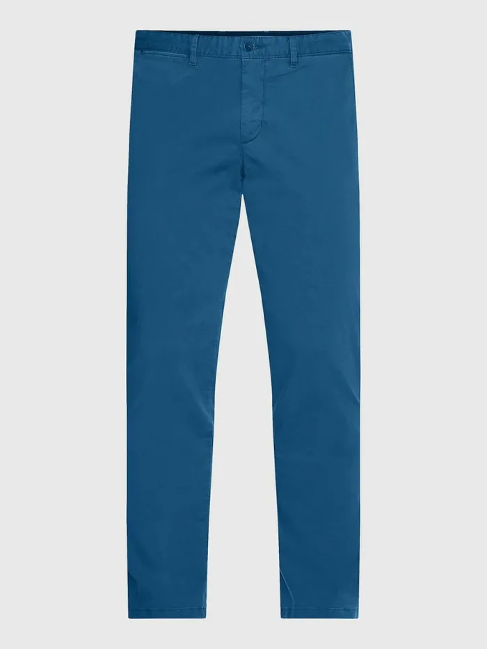 Tommy Hilfiger Bleecker Th Flex Slim Fit Trousers Blue Dock Mens Trousers