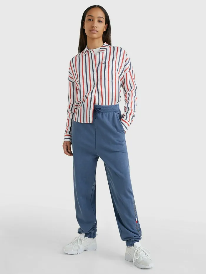 Tommy Hilfiger Boxy Stripe Shirt WhiteMulti Womens Shirts and Blouses Gift for Friend