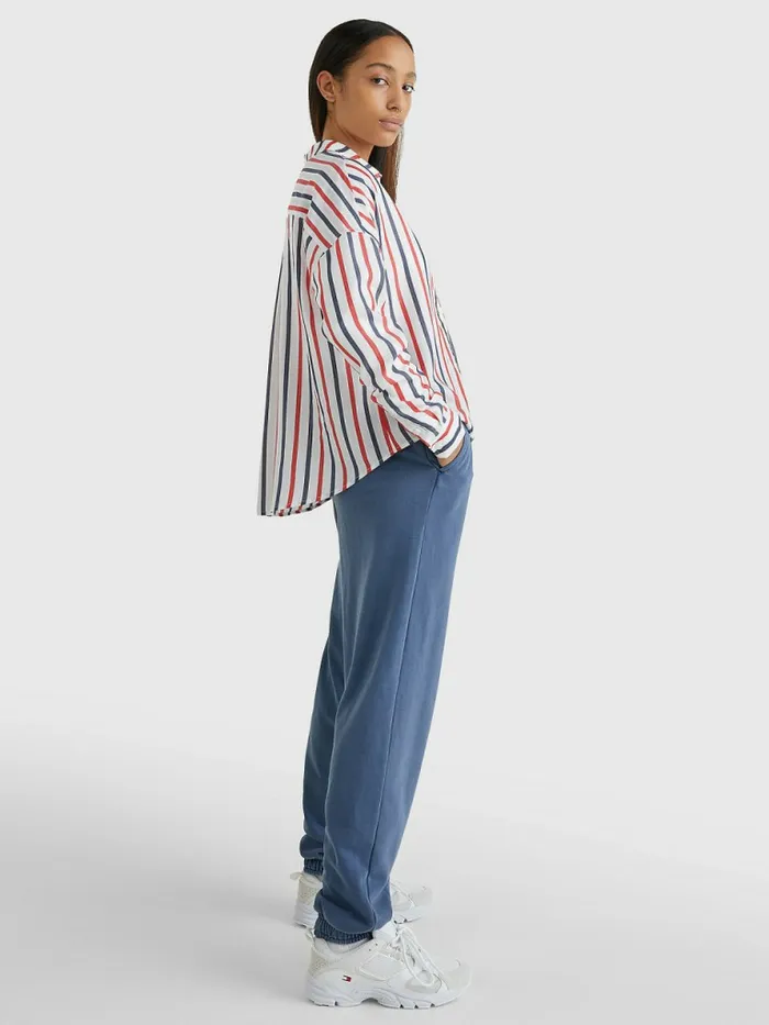 Tommy Hilfiger Boxy Stripe Shirt WhiteMulti Womens Shirts and Blouses Gift for Friend
