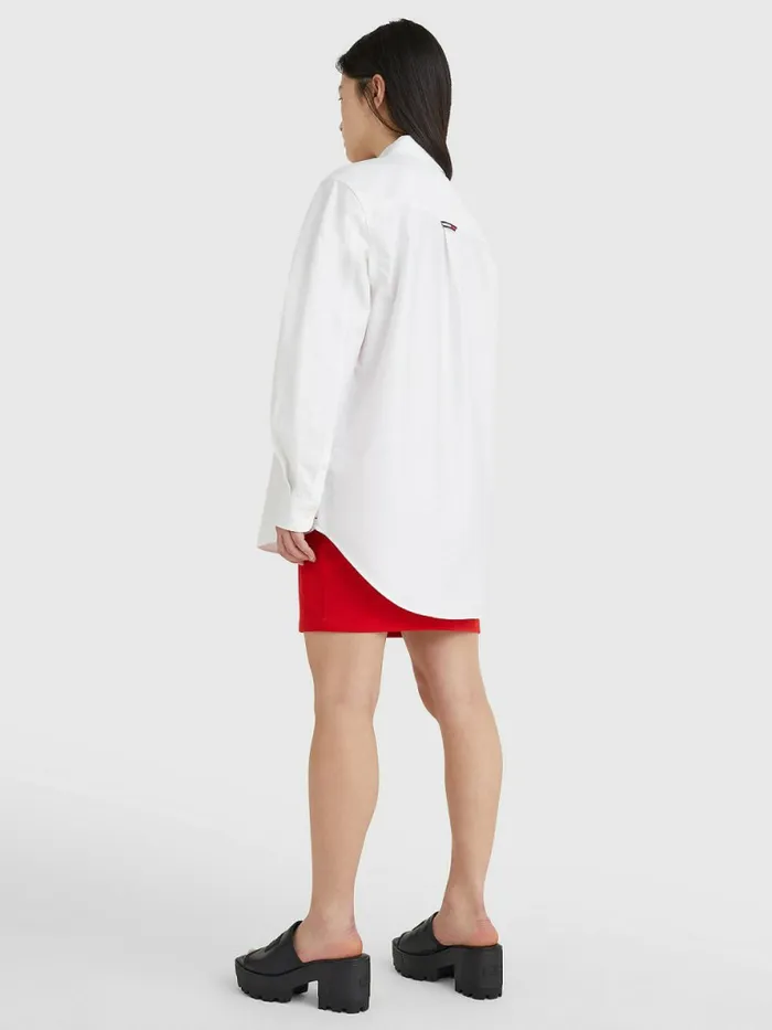 Tommy Hilfiger Boyfriend Fit Shirt White Womens Shirts and Blouses Cheap On Sale