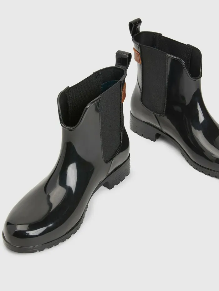 Tommy Hilfiger Buckled Ankle Wellies BlackWinter Cognac Womens Boots Popular