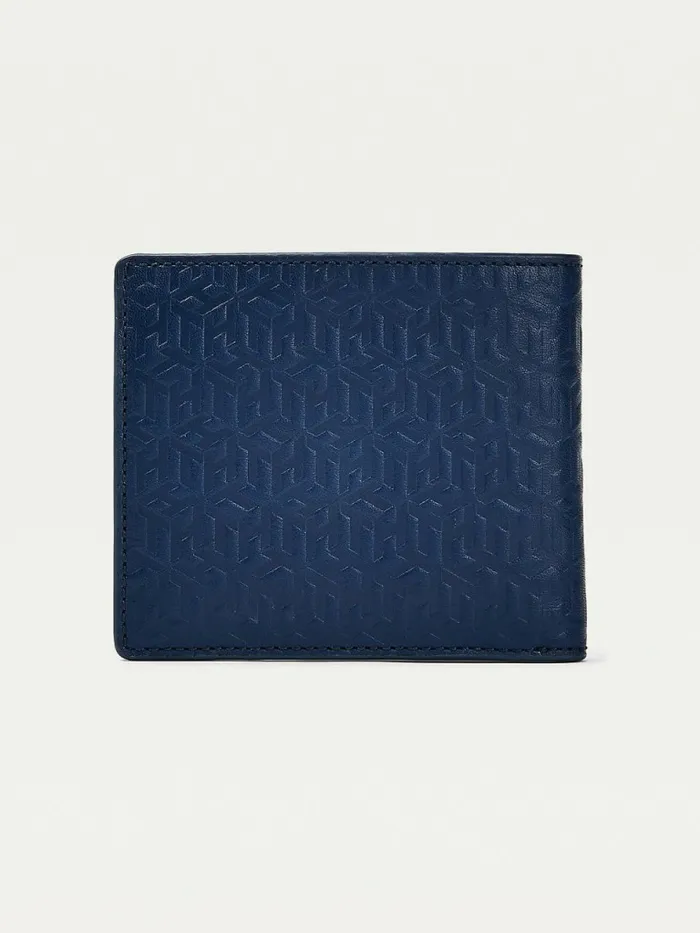 Tommy Hilfiger Business Monogram Extra Cards Coin Wallet Twilight Indigo Cube Monogram Mens Wallets and Card Holders Fashion