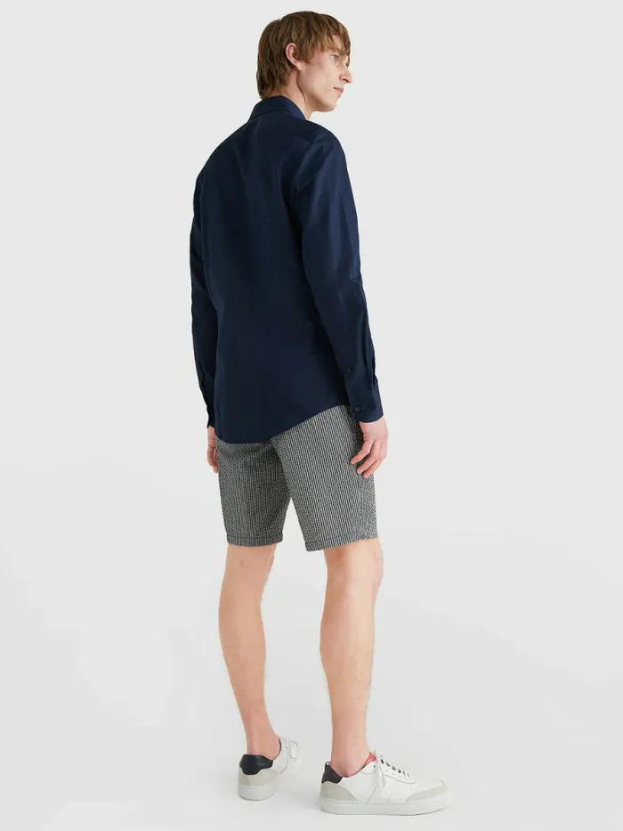 Tommy Hilfiger Business Slim Fit Shirt Navy Iris Mens Shirts Online