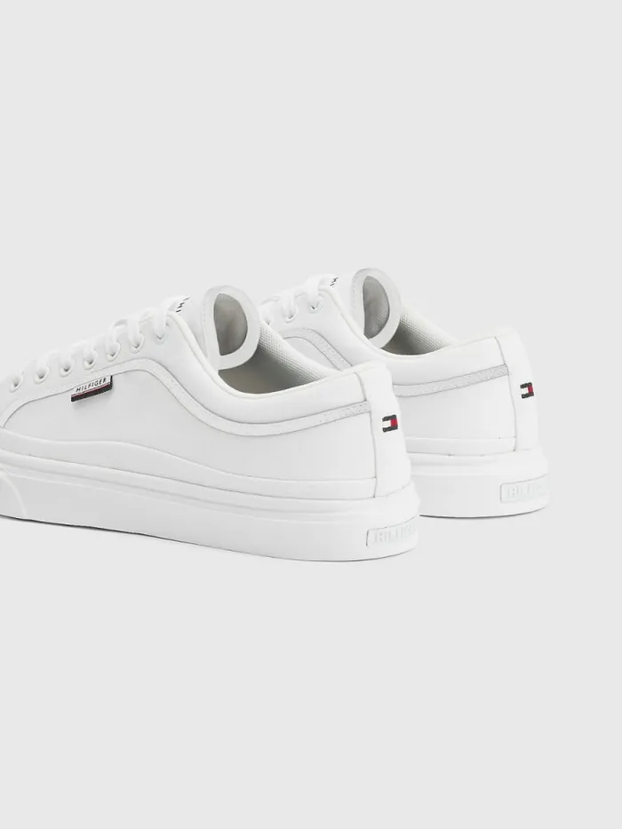 Tommy Hilfiger Canvas Cupsole Trainers White Mens Boots Gift for Friend