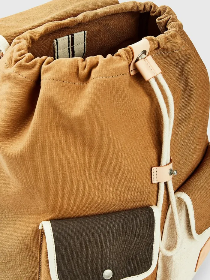 Tommy Hilfiger Canvas Flap Backpack Classic Khaki Mens Bags Cheap On Sale