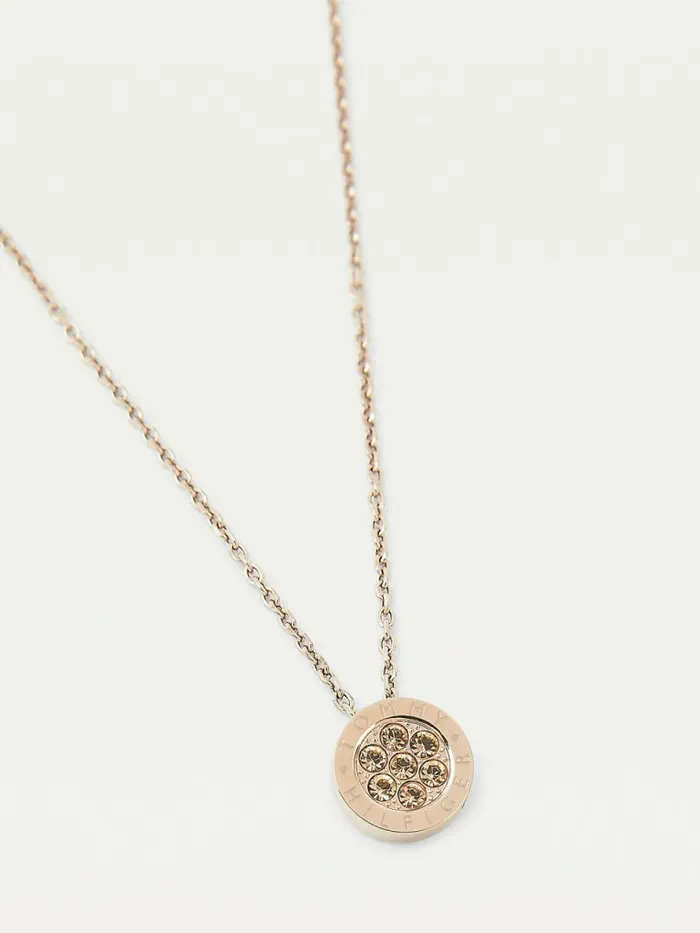 Tommy Hilfiger Carnation GoldTone And Crystal Necklace Carnation Gold Womens Jewellery