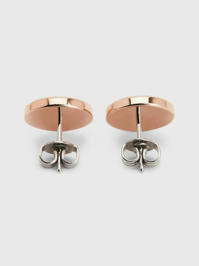 Tommy Hilfiger Carnation GoldTone Monogram Stud Earrings Carnation Gold Womens Jewellery