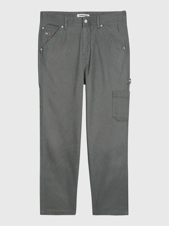 Tommy Hilfiger Carpenter Style Trousers Downtown Grey Mens Trousers