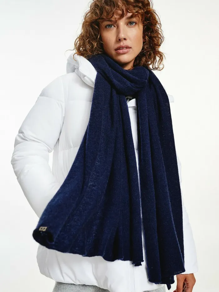 Tommy Hilfiger Cashmere Blend Scarf Desert Sky Womens Hats and Scarves Casaul