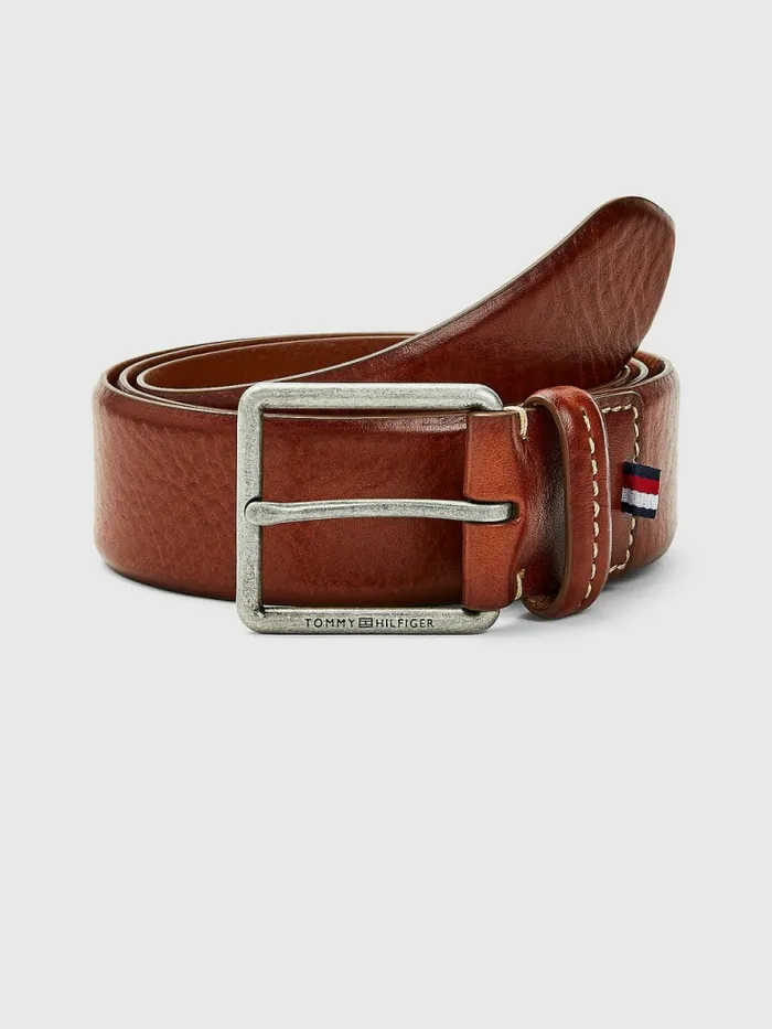 Tommy Hilfiger Casual Leather Essential Belt British Tan Mens Belts Online