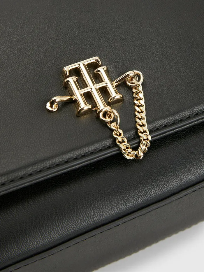 Tommy Hilfiger Chain Interlock Crossover Bag Black Womens Bags Popular
