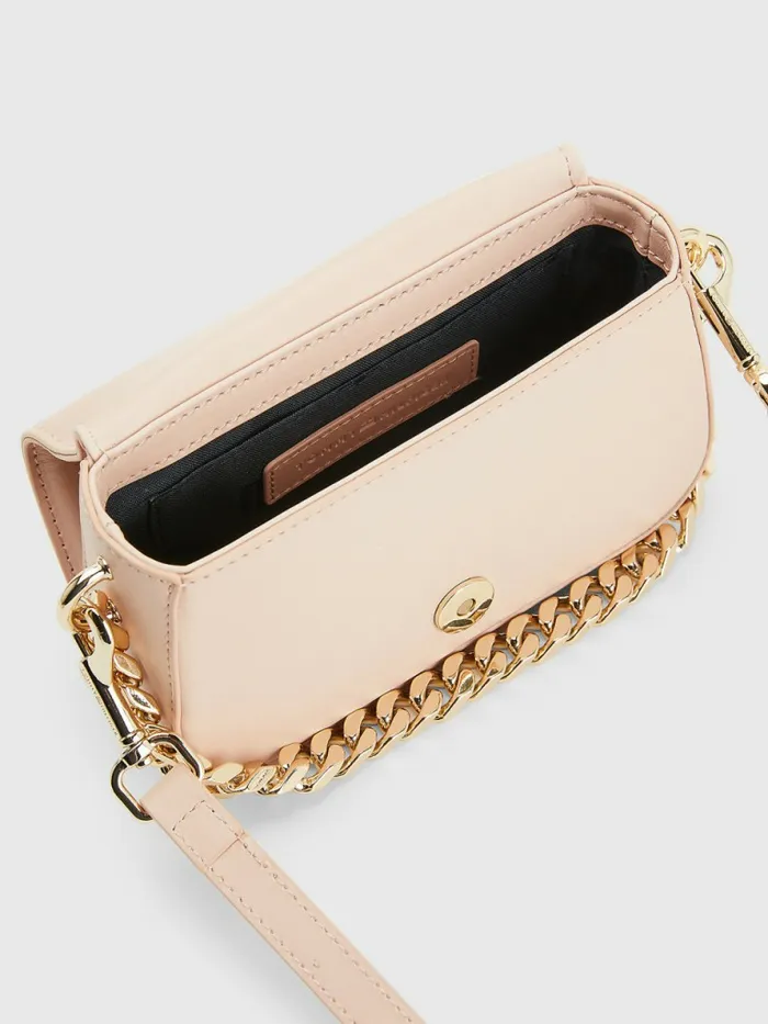 Tommy Hilfiger Chain Mini Crossover Bag Dusky Pink Womens Bags Cheap On Sale