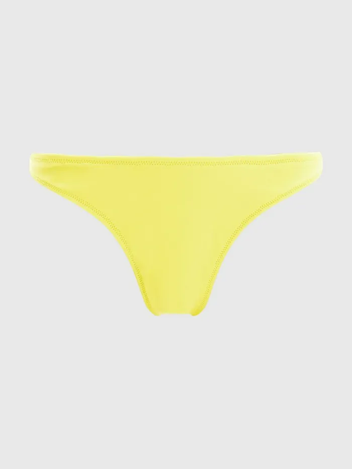 Tommy Hilfiger Cheeky Fit High Leg Bikini Bottoms Magnetic Yellow Womens Swimwear Sale