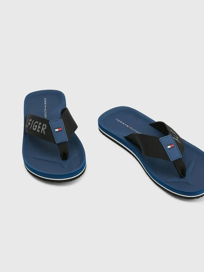 Tommy Hilfiger Classic Comfort FlipFlops Black Mens Sandals Sliders and Flip Flops On Sale