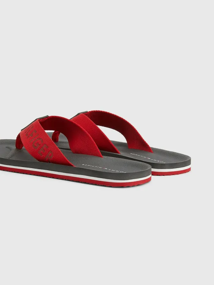 Tommy Hilfiger Classic Comfort FlipFlops Primary Red Mens Sandals Sliders and Flip Flops Fashion