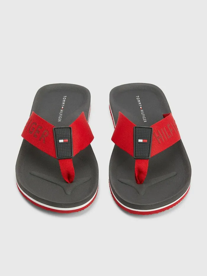 Tommy Hilfiger Classic Comfort FlipFlops Primary Red Mens Sandals Sliders and Flip Flops Fashion